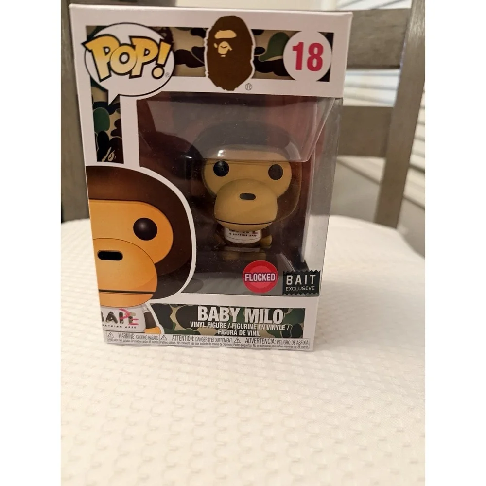 Funko Pop! Vinyl Baby Milo Flocked Bait Exclusive A Bathing Ape Figure #18